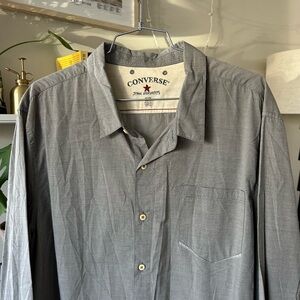 John Varvatos & Converse Chucks Shirt Gray Shirt Size XXL